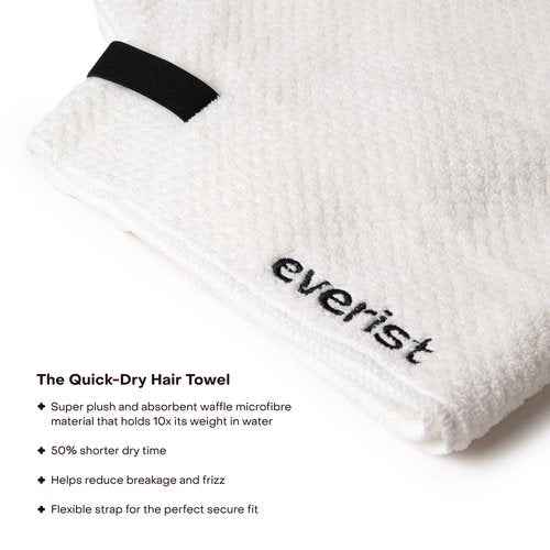 Everist The Healthy Hair Starter Kit Tins: The Shampoo and The Deep Conditioner Concentrate Tins 3.4 fl oz, The Quick-Dry Hair Towel, 50+ uses