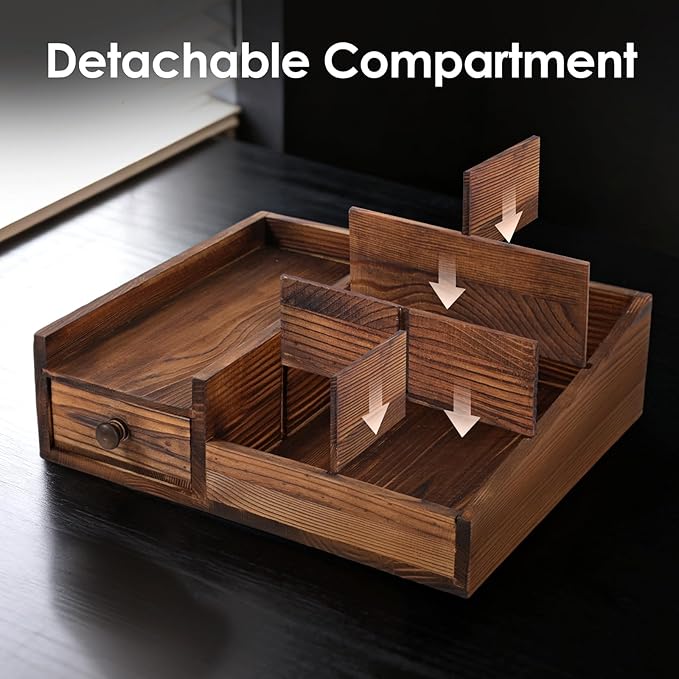Organizer For Men,Bathroom Countertop Organizers,Perfume Organizer,Cologne Organizers,Bathroom Storage,Perfume Stand,Gifs For Men,Mens Valentines Day Gifts,Adjustable Partition(Bourbon Brown)