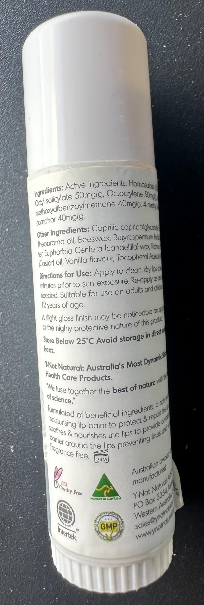 Emu Oil Moisturizing Lip Balm - Hydrating Lip Balm with Extreme SPF50+ Sun Protection - 4-Hour Water Resistant, Fortified with Vitamin E, Amino Acids & Omega 3, 6 & 9 - Y-Not Natural, 15g Stick