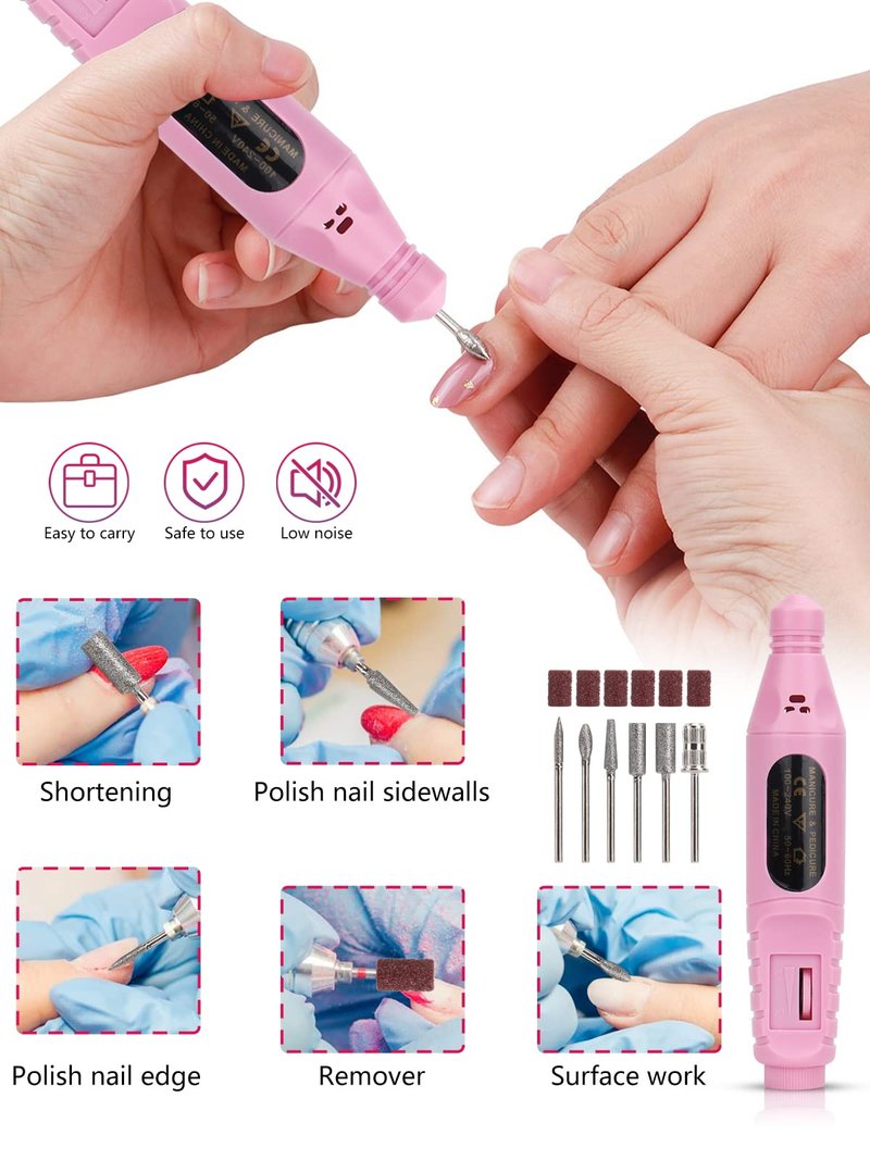 42 Colors Acrylic Nails Kits with Drill and UV Light- Acrylic Nail Powder Glitter and Monomer Liquid Kit with Nail Storage Bag, 5PCS Practice Finger