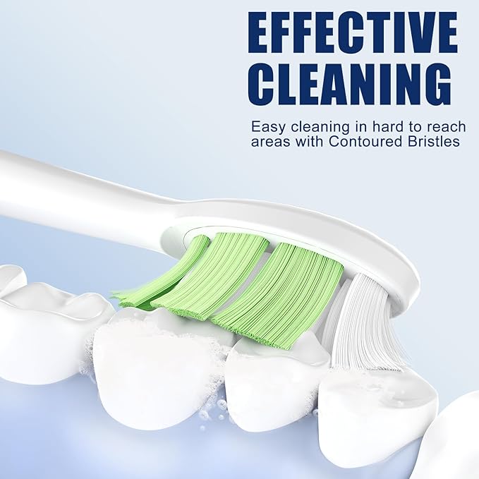 Replacement Heads for Philips Sonicare Diamondclean Sonic Toothbrush Heads Compatible with DiamondClean,FlexCare,C3 G3 W3 C1 C2 G2 White, 8 Pack