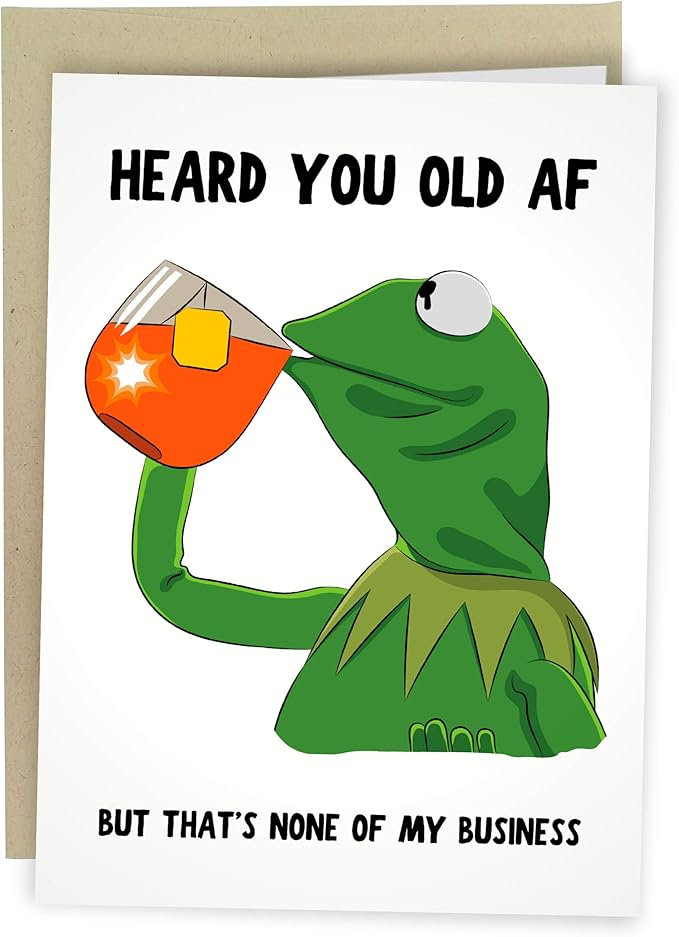 Sleazy Greetings Funny Meme Birthday Card For Him Or Her | 30th 40th 50th Birthday Card | Old AF Card