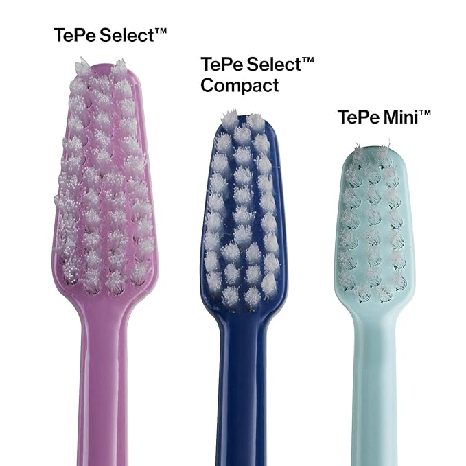 TePe Select X-Soft Toothbrush, Adult Soft-Bristle Toothbrush with Compact Tapered Head and Angled Neck, Pack of 1