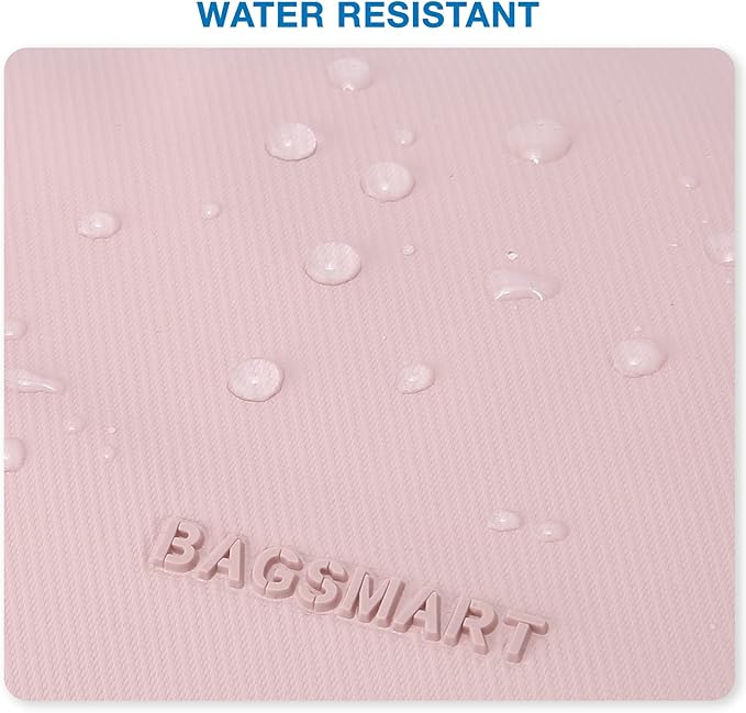 BAGSMART Toiletry Bag for Men, Travel Toiletry Organizer Dopp Kit Water-resistant Shaving Bag for Toiletries Accessories, Door Room Essentials,Pink-large