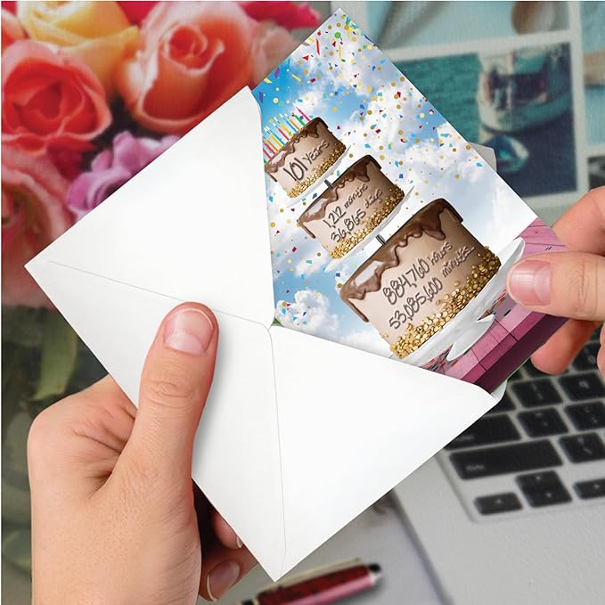 NobleWorks - Milestone Birthday Greeting Card with Envelope (4.63 x 6.75 Inch) - 101 Year Time Count C2774MBG