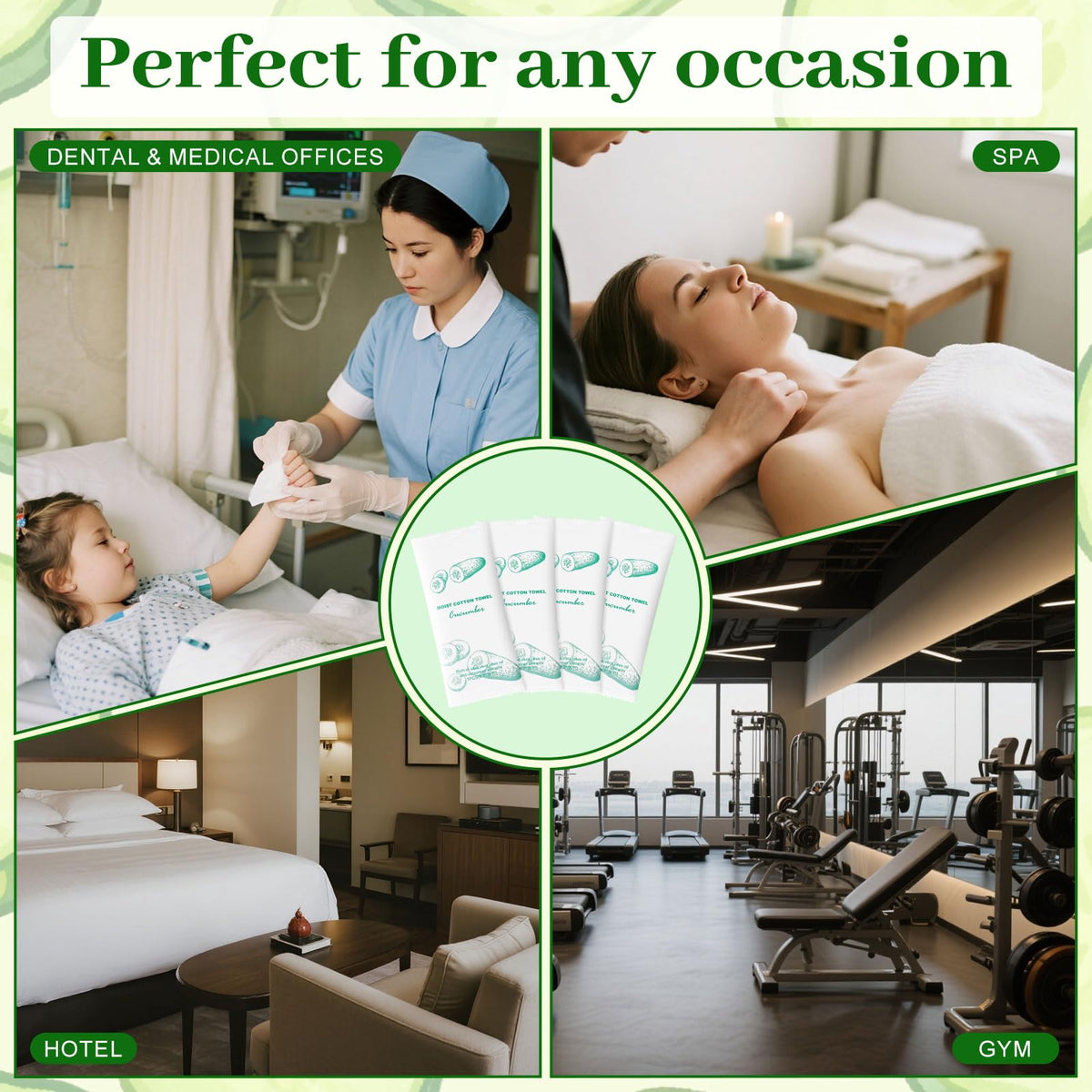 Moist Cotton Towel Bulk Moist Towelettes Individually Wrapped,White Towel Services,Refreshment Pre Moistened Towels for Dentist Travel Sport Party Hotel 50,Lemon
