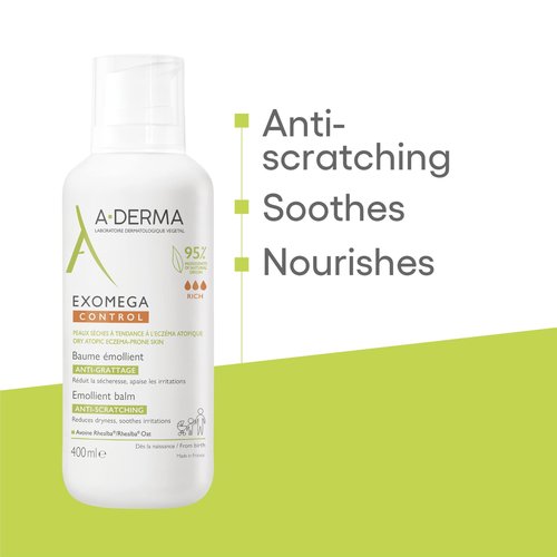 Baume Emollient Exomega Control Peaux Seches A Tendance Atopique 400ml A-derma