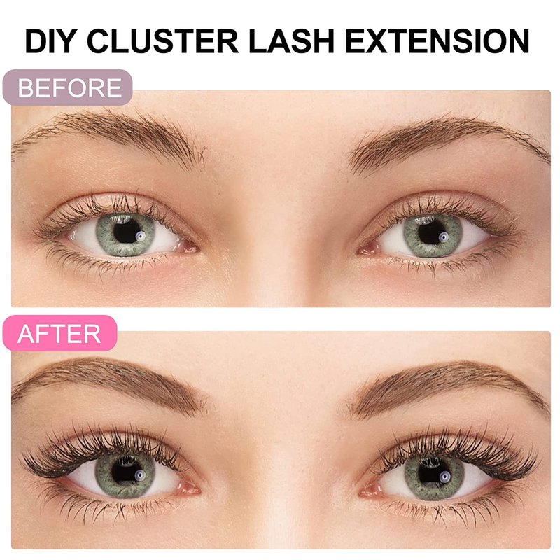 KISSXIAOYA Cluster Lashes Extensions, 120Pcs Individual Cluster Lashes D Curl 9-15mm, Wide Stem Cluster Eyelashes Soft Natural False Eyelashes Cluster DIY Eyelash Extension At Home (120pcs, 9-15mm)