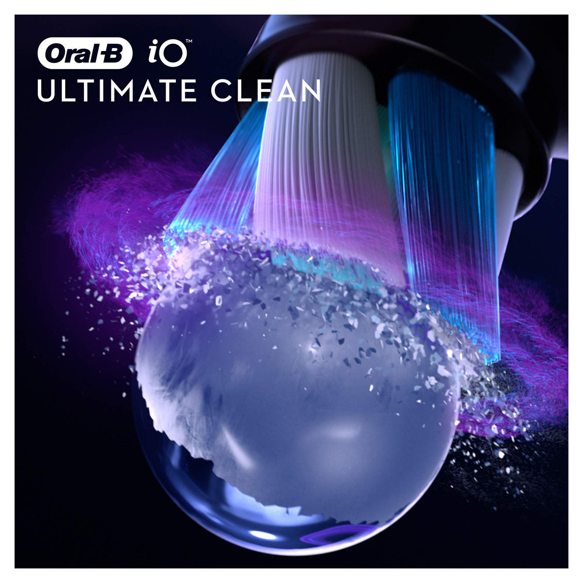 Oral-B iO Ultimate Clean Replacement Brush Heads, Advanced Deep Cleaning, Black, Pack of 4