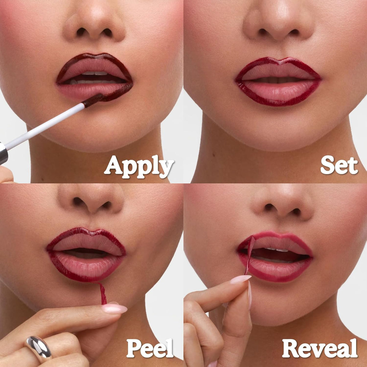 Sacheu Lip Liner STAY-N Peel Off Lip Stain — Long Lasting Waterproof Lip Tint with Hyaluronic Acid & Vitamin E — Transfer Proof Matte Finish (p-INKED)