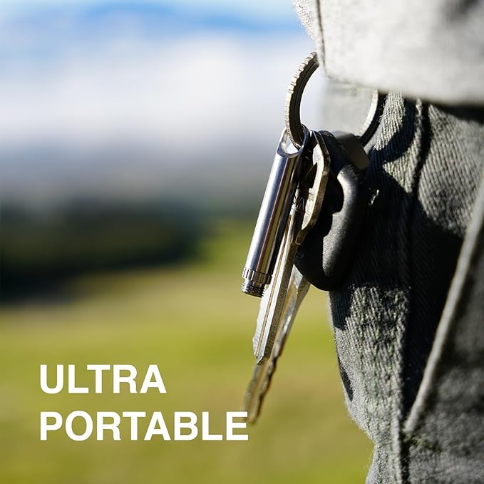 DAILYCARRYCO. TiPick Titanium Toothpick Holder - Portable Metal Travel Toothpick - Reusable EDC Micro Toothpick - Compact & Convenient - Carry On-the-Go - Titanium Construction, Merlot