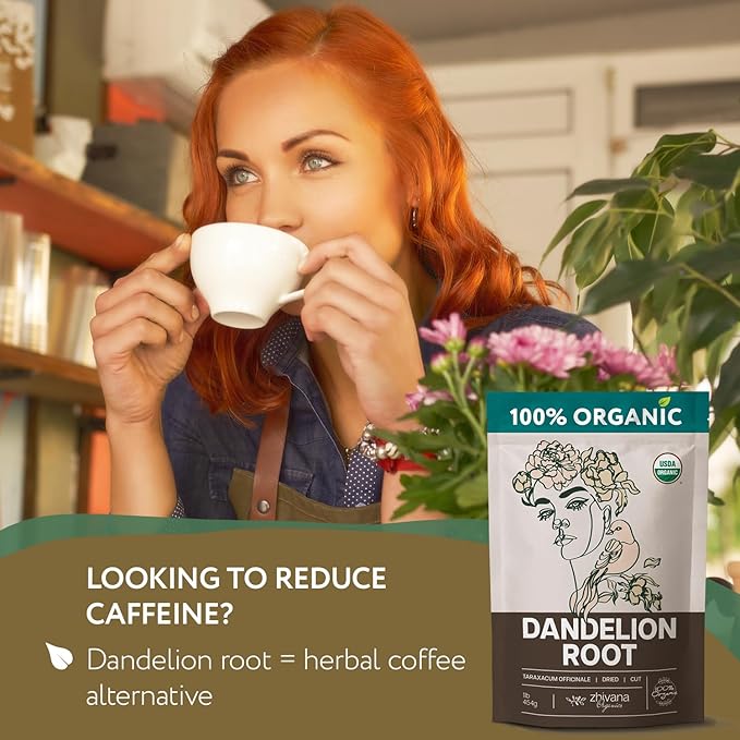 Dandelion Root Tea Loose (16 oz.) – Organic Dandelion Root Herb - Te de Diente de Leon Organico Natural - Liver Cleanse, Digestion, Liver Detox
