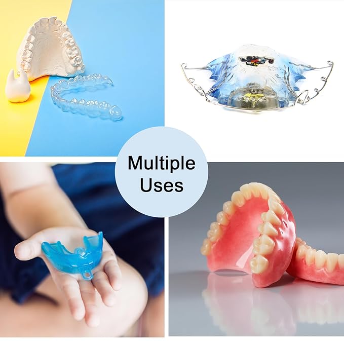 60PCS Retainer Case with Vent Holes,Transparent Color Denture Case,Portable Multi-Purpose Mouthguard Storage for Travel Home Office Business Trip