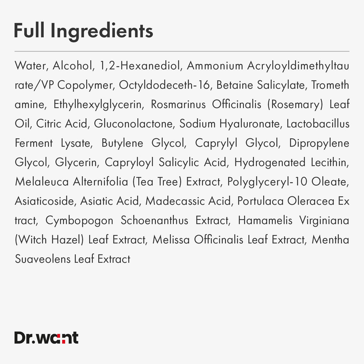 DR.WANT Red BHA Gel, AHA PHA LHA Exfoliating for Blemish-Prone Skin