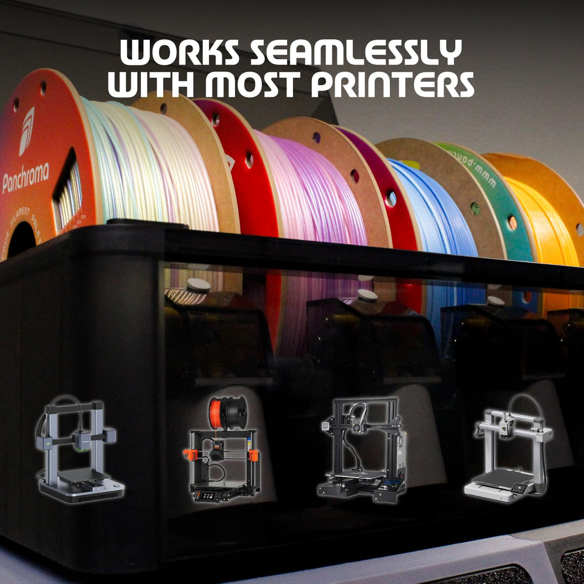 Polymaker Panchroma Gradient PLA Translucent Magenta and Green 3D Printing Filament, 1.75mm 1KG, Premium Gradient PLA, Easy to Print, AMS Compatible, Perfect for Lamp Shades, Vases, Ornaments