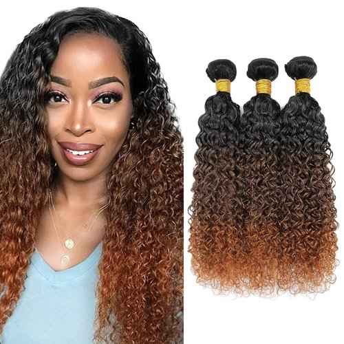28 30 32 inch Brown Bundles Human Hair Ombre Bundle #4 Water Wave Bundles Brown Wet and Wavy Bundle