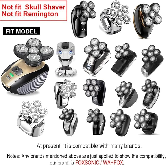Upgraded 5-Blade Shaver Replacement Heads - Electric Razor Shaver Heads