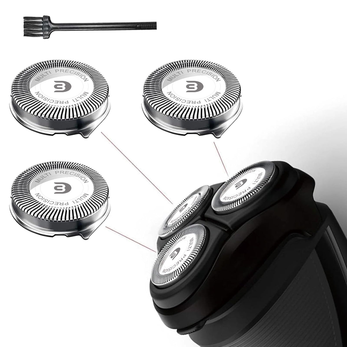 SH30 Replacement Heads for Philips Norelco Shaver Series 3000, 2000, 1000