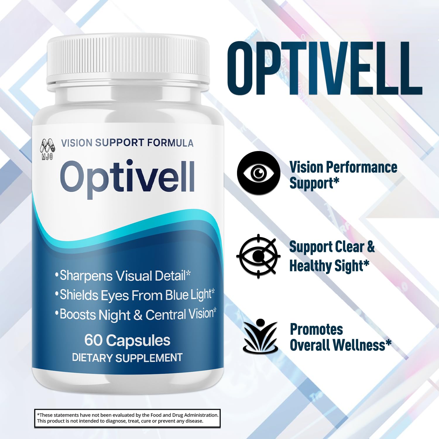 (2 Pack) Optivell Eye Capsules, Official Optivell Eye Vitamin Pills with All Natural Ingredients, Advanced Vision Formula Supplement Pills Supporting Ocular Health & Wellness Naturally (120 Capsules)