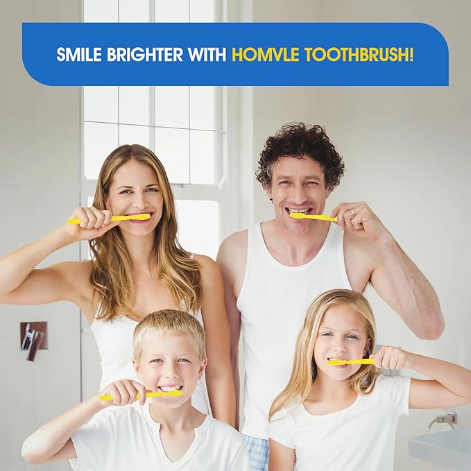 Homvle Disposable Toothbrushes with Toothpaste - 100 Packs Individually Wrapped Travel Toothbrushes Bulk, Medium Soft Bristles, Perfect for Travel Size Toiletries, OCC, Airbnb, Dentist, Office
