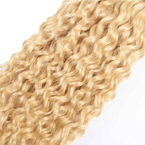 Giginger Brazilian Human Hair Bundles 14 16 18 Inch Blonde 613 Color Jerry Curly Wave Bundles Human Hair Unprocessed Virgin Quick Weave Hair for Black Women