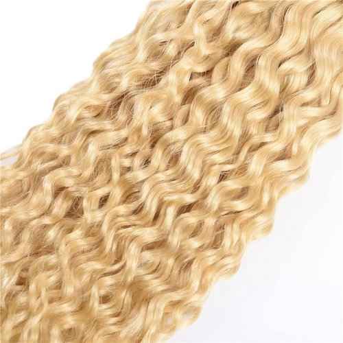 Condescension Human Hair Bundles 18 20 22 Inch Blonde 613 Jerry Curly Bundles Human Hair Unprocessed Brazilian Virgin Quick Weave Hair for Black Women