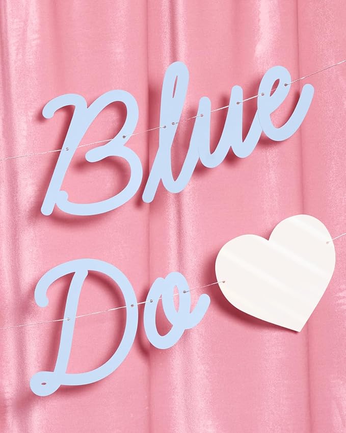 xo, Fetti Something Blue Before I Do Banner - Matte Blue | 5.5 Ft. | Bachelorette Decorations, Engagement Party Sign, Proposal Background, Bach Heart Supplies