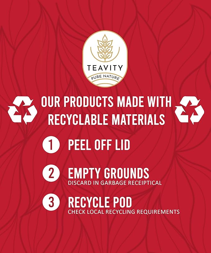 Organic Rooibos Tea Pods with Vanilla & Orange - Naturally Decaf Tea - African Dream by Teavity (24 Tea Pods)