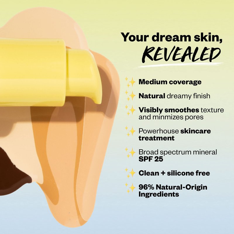 Kosas Revealer Liquid Foundation SPF 25 – Medium Buildable Coverage, Hydrating Natural Glow Finish, Medium Deep Warm 350