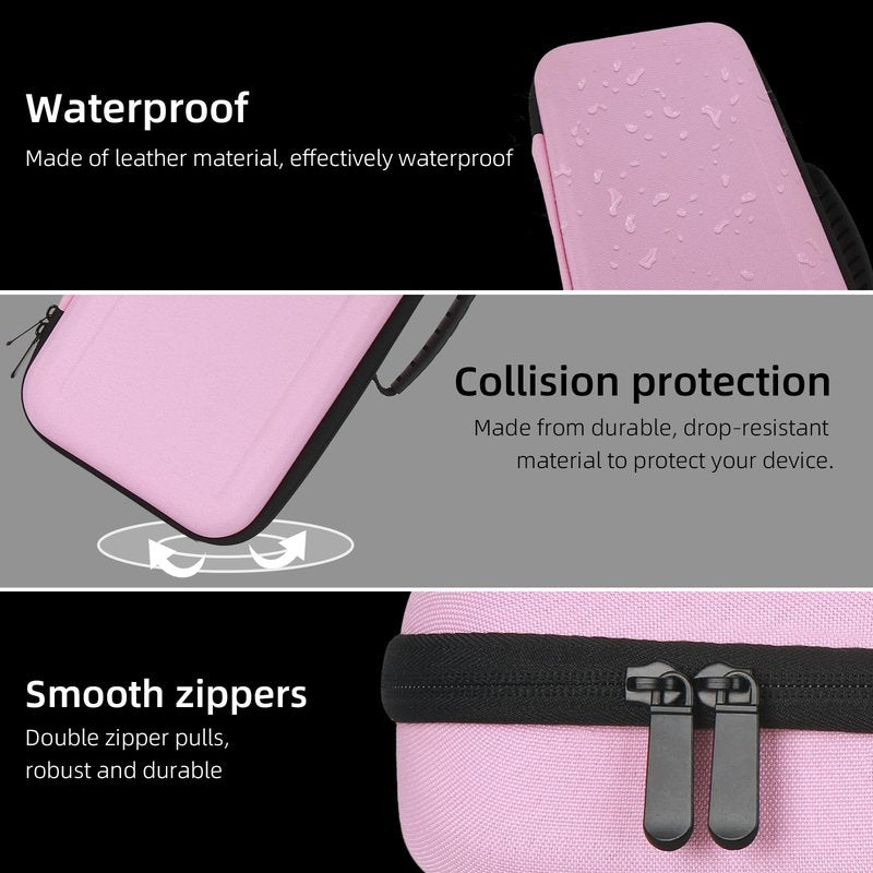 Guganas Hard travel Case Compatible with Dyson Airstrait Straightener, Carrying storage Bag for Airstrait HT01. (Pink)