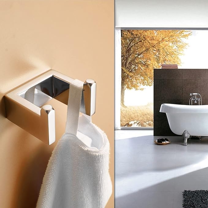 Fapully 5 Piece Bathroom Hardware Accessories Set Stainless Steel Wall Mounted,Chrome Polish Finished