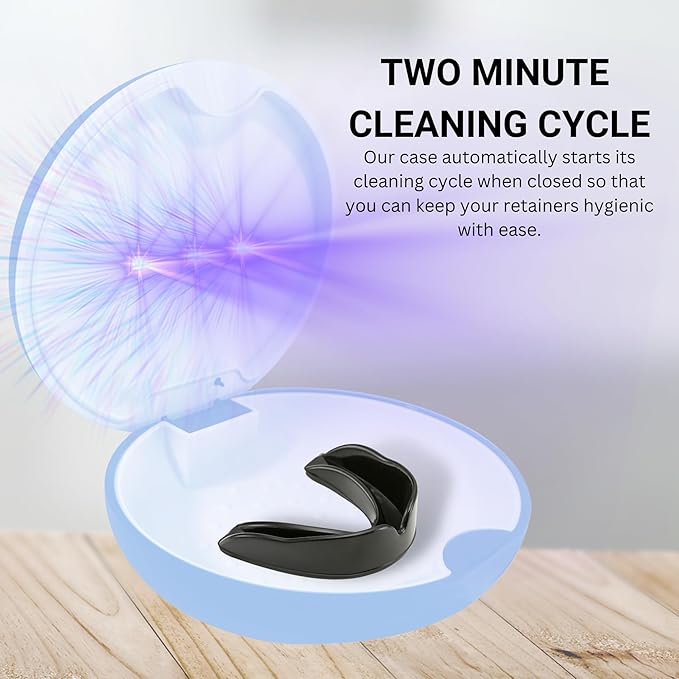 Tare&co UVC Ultraviolet Retainer Case Compatible with Invisalign, Mouth Guard Case, Dental Braces Case Slim Battery Powered, Aligner (Periwinkle)
