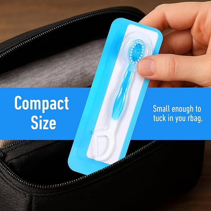 40 Pack Disposable Mini Travel Toothbrushes Bulk 5-in-1 Portable Pre-Pasted Travel Toothbrush with Toothpaste Tongue Scraper Floss Pick, Individually Wrapped for Traveling for Adults Kids(4 colors)