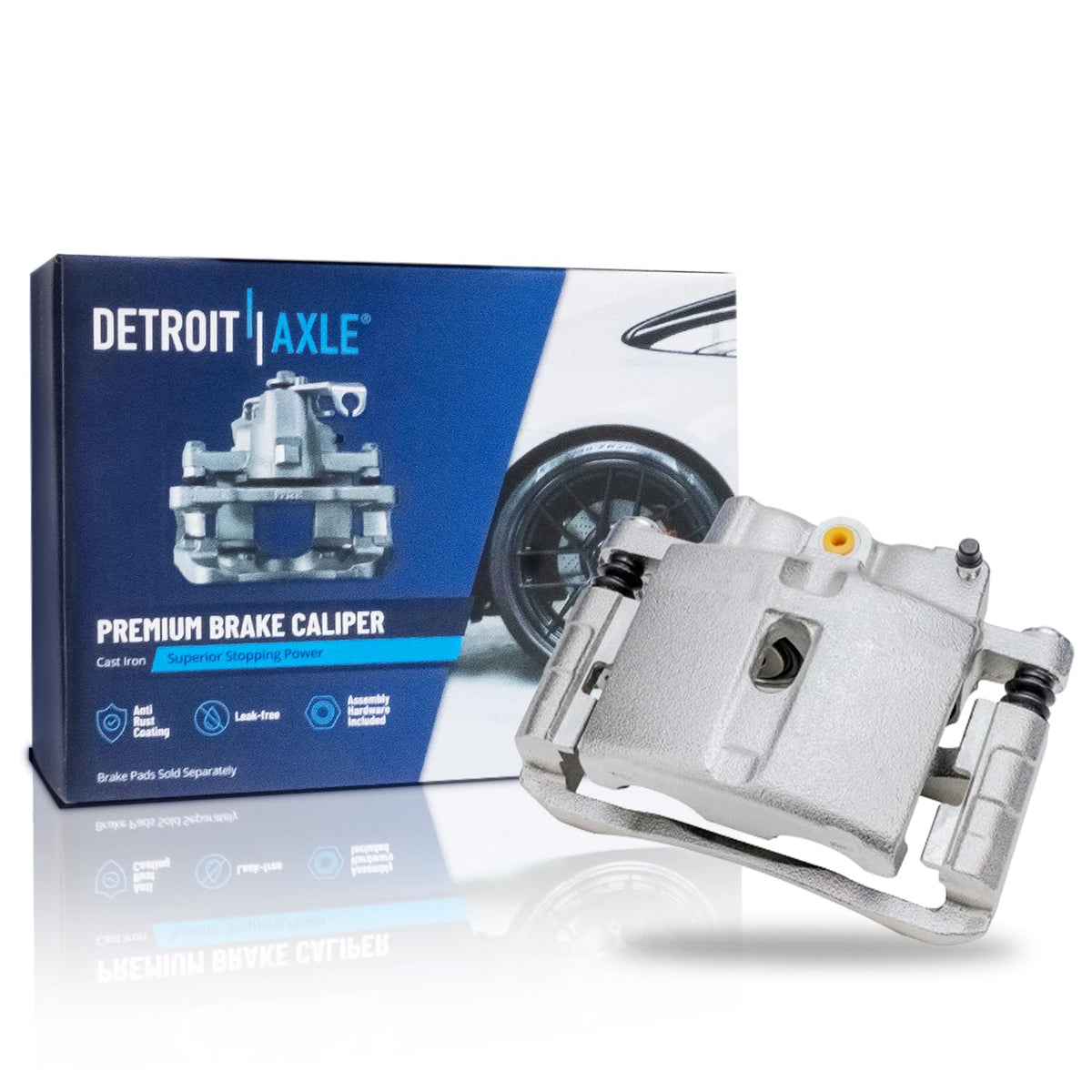 Detroit Axle - Front Right Brake Caliper w/Bracket Replacement for Chevrolet GMC Silverado Sierra 1500 Tahoe Yukon