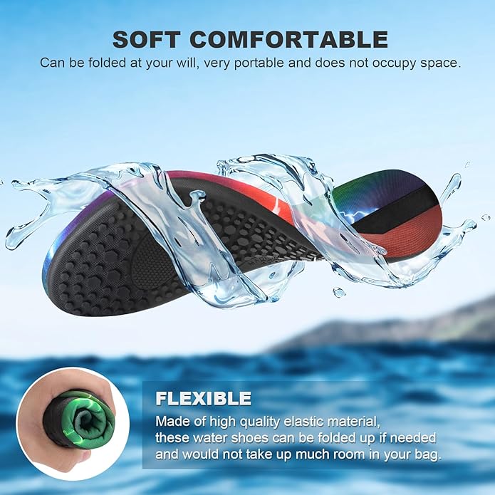 Water Shoes for Women Men Quick-Dry Aqua Socks Swim Beach Barefoot Yoga Exercise Wear Sport Accessories Pool Camping Must Haves Adult Youth Size