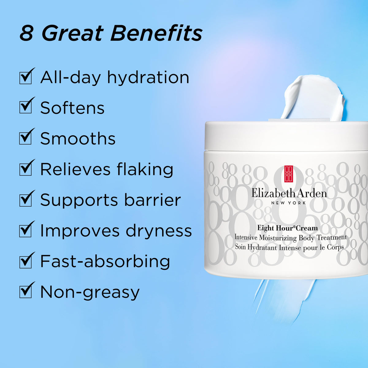 Elizabeth Arden Eight Hour Cream Intensive Moisturizing Body Treatment, Hydrating Lotion for Dry Skin, Made with Shea Butter & Glycerin, 13.5 oz