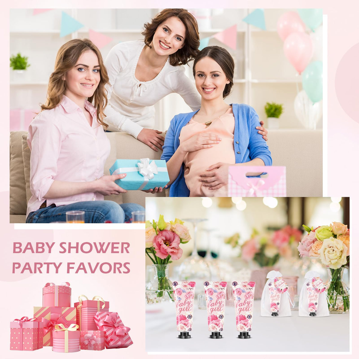 82 Sets Baby Shower Favors for Guests,Baby Shower Hand Cream Gift, Mini Hand Lotion Bulk,Thank You Gift for Women Coworkers,Wedding Party Favors,Bridal Shower Favors for Girls With Organza Gift Bags