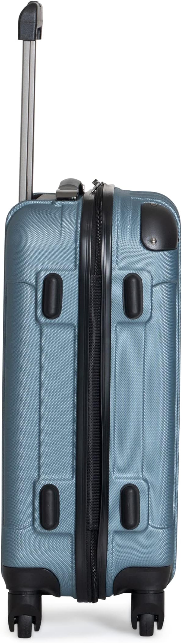 Kenneth Cole REACTION Out of Bounds Lightweight Hardshell 4-Wheel Spinner Luggage, Granite Blue, 24-Inch Checked