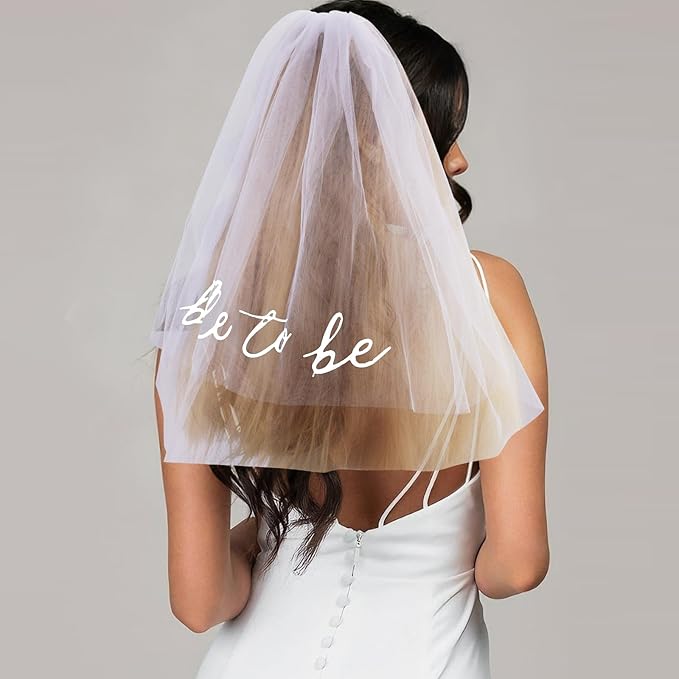 Bride to Be Set: Pearl-Trimmed Heart Sunglasses, Pearl BRIDE Sash & Tulle Veil - Bachelorette Party Bridal Accessories