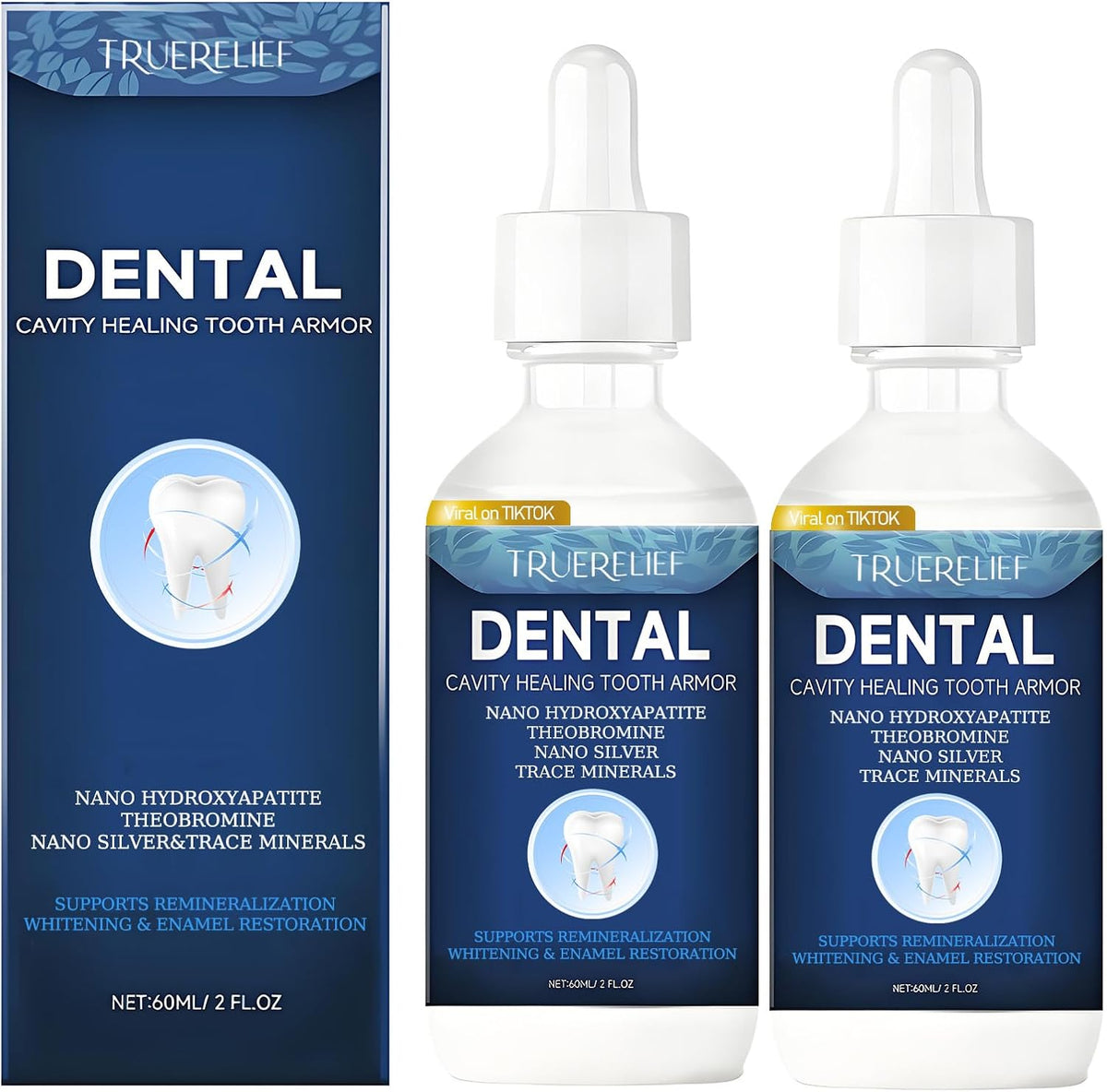 Advanced Enamel Repair Liquid to Support Cavity Repair & Remineralization, Strengthens Teeth and Helps Shield Against Early Cavities, Transparent Daily Dental Care Solution. (02)