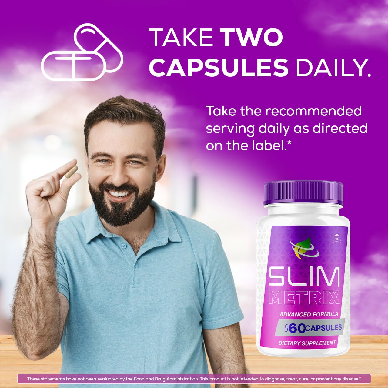 Slim Metrix Pills - Official Slim Metrix Advanced Formula with All Natural Ingredients, SlimMetrix Advanced Capsules for Wellness & Overall Health Support, 60 Capsules for 1 Month
