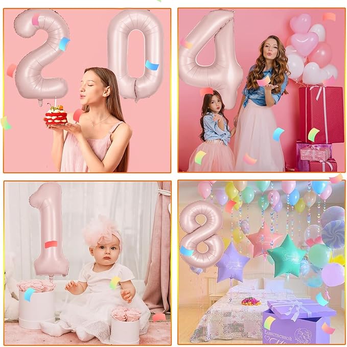 40 inch Pink Number Balloon Light Pink 3 Balloon Number 3 Balloon for 3rd Birthday Party Decorations