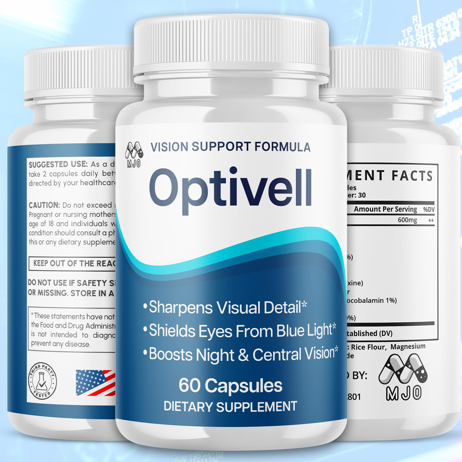 (2 Pack) Optivell Eye Capsules, Official Optivell Eye Vitamin Pills with All Natural Ingredients, Advanced Vision Formula Supplement Pills Supporting Ocular Health & Wellness Naturally (120 Capsules)