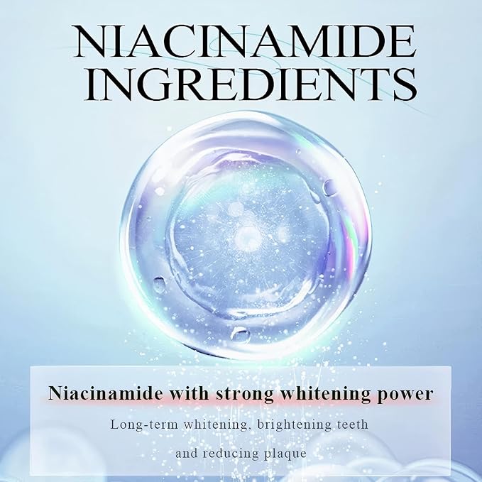 Niacinamide Whitening Toothpaste, Niacinamide Toothpaste with Natural Gentle Care Deep Stain Removal Clean, Fluoride-Free Formula is Suitable for Sensitive Teeth (1)