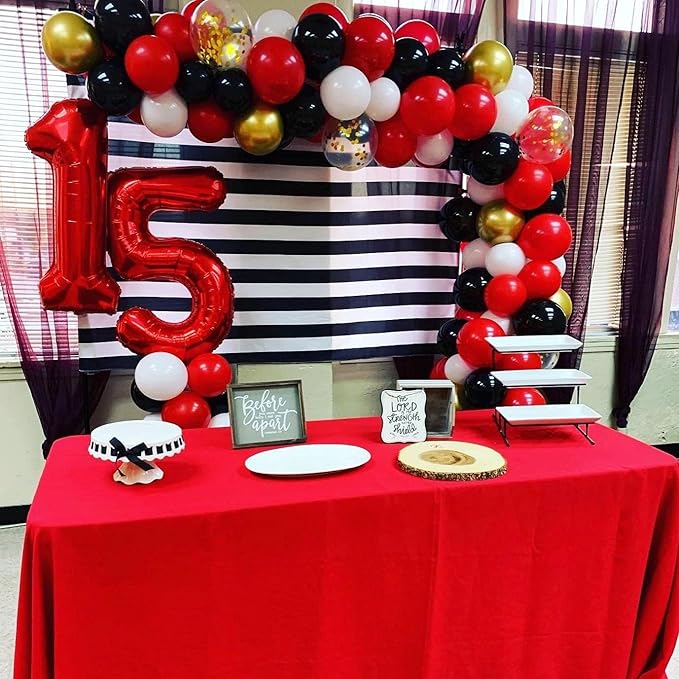 40 Inch Red Number 1 Balloon Large Red Foil Balloon Red 1 Balloons Mylar Helium Balloon for 1st Birthday Party Decorations Girls Boys Baby Shower Wedding Anniversary Decoration