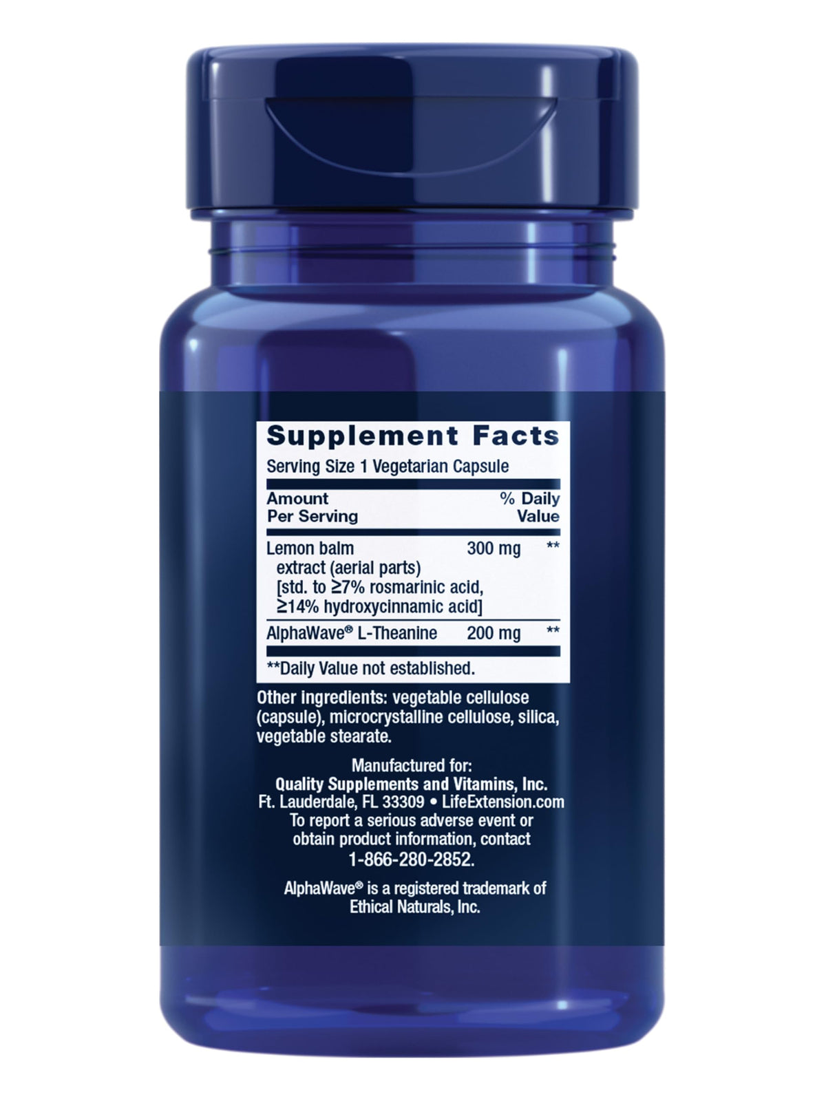 Life Extension Enhanced Stress Relief, Lemon Balm Extract, L-theanine, decompress with This Supplement for Stress, Gluten-Free, Non-GMO, Vegetarian, 30 Capsules