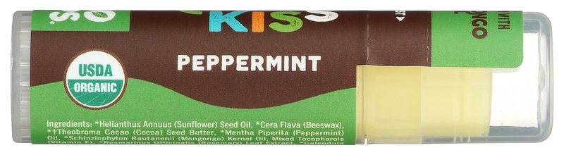 Eco Lips, Lip Balm Mongo Kiss Peppermint Organic, 0.25 Ounce