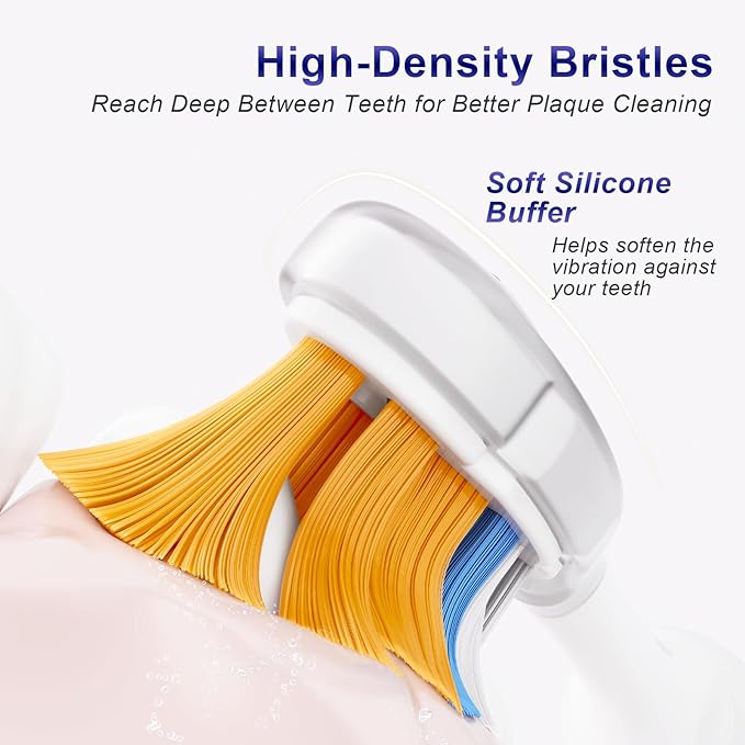 Replacement Toothbrush Heads, Compatible with Philips Sonicare Click-on Handles Replacement Brush Head with All-in-One Cleaning Electric Toothbrush Head, 8 Pack Replacement Heads