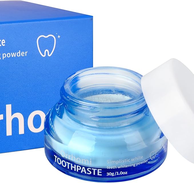 Teeth Whitening Powder, Toothpaste Whitening Powder Stain Removal Without Sensitivity, Natural Teeth Whitener Refreshing Mint Flavor Breath Freshener