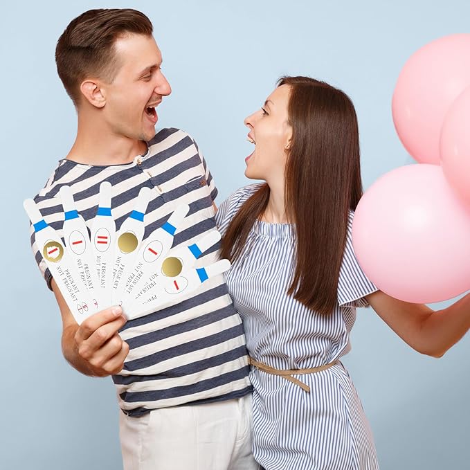 40 Pcs Blue Scratch off Pregnancy Test Kit Baby Shower Games Baby Shower Games Baby Shower Scratch off Game for Boys